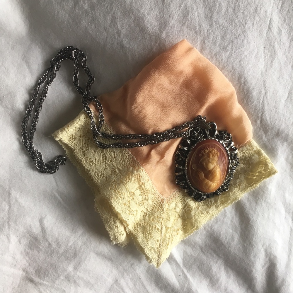 Vintage Hanky and Necklace